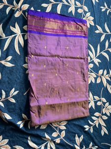 Purple Silk Paithani Saree with Blouse
