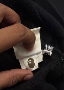 BAPE x Alpha Industries Rib Collar Hoodie — Black