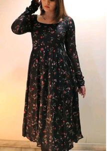 Elegant Floral Print Anarkali Suit( LIMITED SALE)