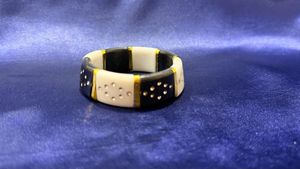 Classic Black and White Square Bracelet