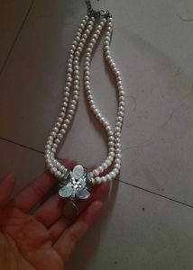 Elegant Pearl Necklace &amp; Earring Set And A Ring