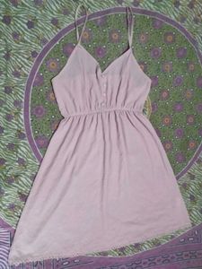 Cute Pink Spaghetti Strap Dress