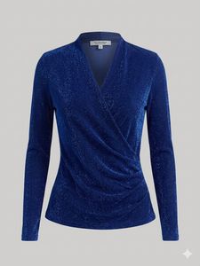 Stunning Blue shimmer Wrap Top