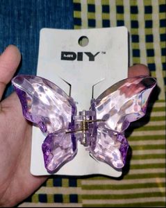 Purple Butterfly Hair Claw Clip