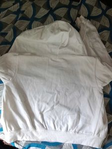 Cream Cropped Zip-Up Hoodie