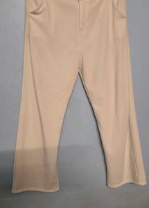 white Wide Leg Trousers