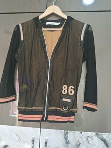 Unique Zip-Up Hoodie with Graphic Detail