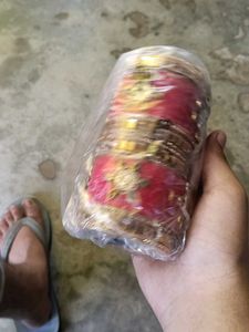 Red &amp; Gold Embellished Bangle Set