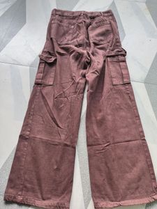 Trendy Cargo Pants - Brown Wash