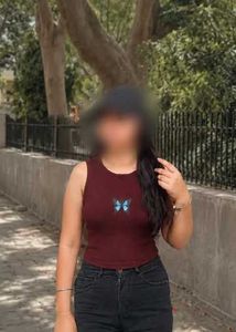 Brown Butterfly Tank Top