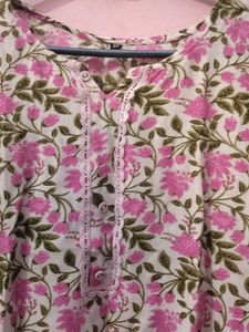 Floral Print Kurta