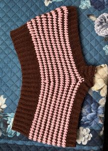 Handmade Crocheted Striped Shorts