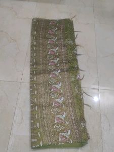 Green Colour Tissue Saree