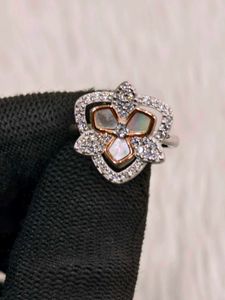 Beautiful Floral Ring with Stones 925 silver