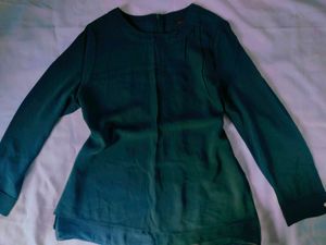 Elegant Teal Long Sleeve Top