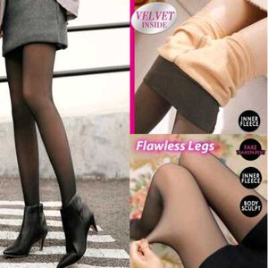Flawless Legs Fake Translucent Warm Plush Lined El
