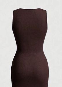 Elegant Brown Midi Dress
