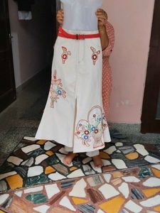 Customized Embroidered Denim skirt