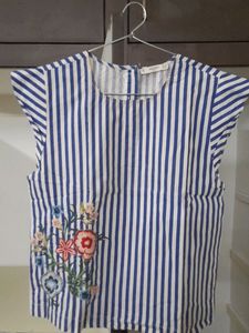 Blue Stripe Top