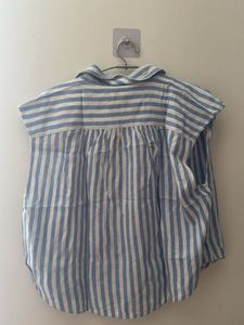 Striped Button-Down Top