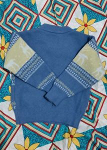 Cute Kids' Blue Knit Sweater