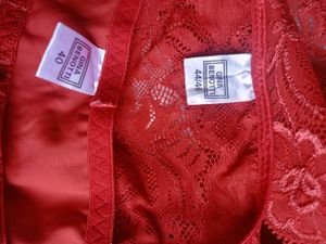 Red Lace Bralette &amp; Panty Set