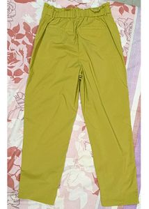 Olive Green Pleated Trousers
