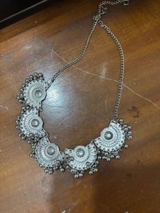 Bohemian Silver Choker Necklace