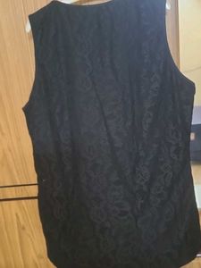 Black Lace Sleeveless Top