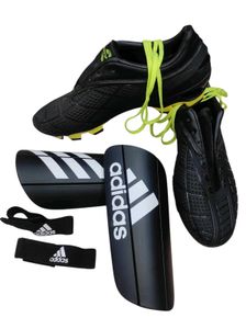 Adidas Soccer Cleats &amp; Shin Guards Set