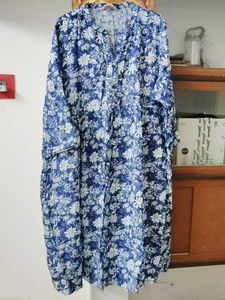 Blue Floral Print Kurta