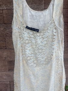 Beige and Silver net dress