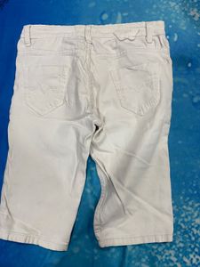 White  Denim Shorts