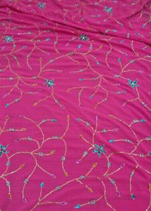 Beautifully Embellished Pink Saree