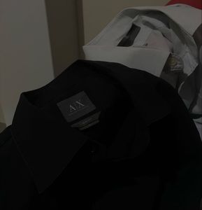 AX Men's Black Button-Down Shirt