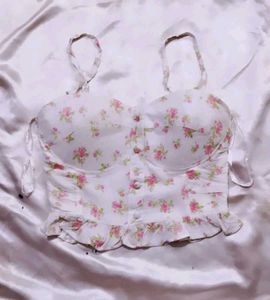 Floral Corset Crop Top