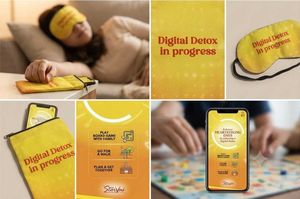 Digital Detox Pouch + Eyemask + Wooden phone