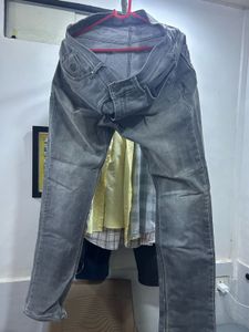 Grey Wash Denim Jeans
