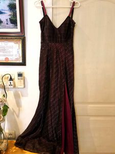 Sparkly Evening Gown with Slit
