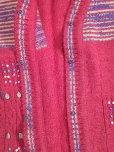 Red Knitted Cardigan