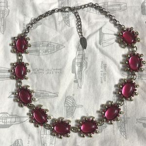 Vibrant Pink Gemstone Statement Necklace