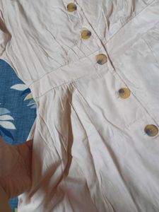 CUTE BUTTON-DOWN MIDI DRESS