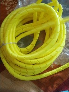 Yellow Spiral Cable Management Wrap