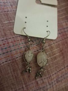 Unique Wire-Wrapped Gemstone Earrings