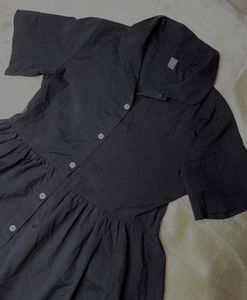 Classic Black Button-Up Dress