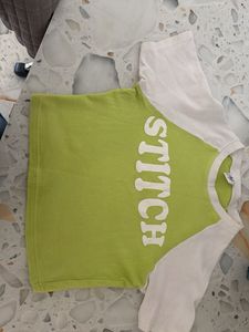 Lime Green "STITCH" T-Shirt