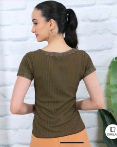 Chic Button-Up Lace Trim Top