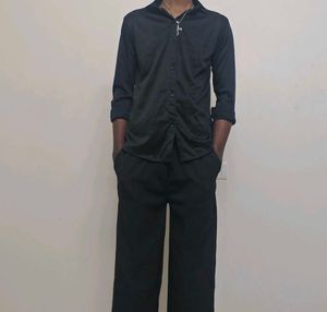 Classic Black Button-Down Shirt
