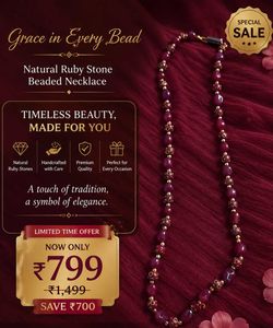 💞💞Ruby stone beaded necklace