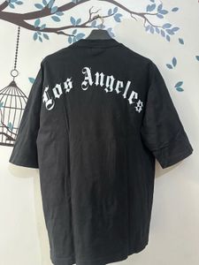 Oversized Black Los Angeles Graphic T-Shirt